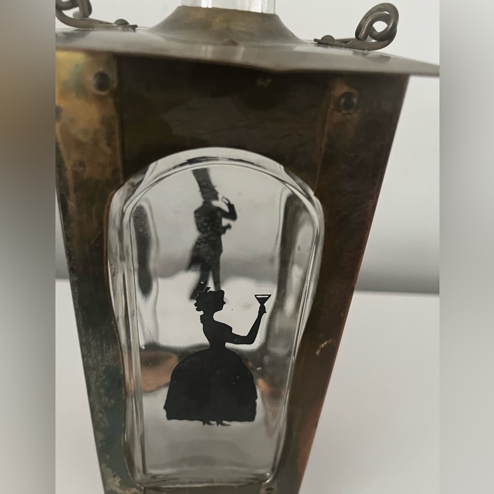 Vintage brass and glass decanter 1930’s